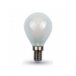 Lampadina led miniglobo filamento P45 bianco E14 4W 470LM 300°