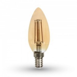 Lampadina ambra e14 4W filamento