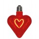 Lampadina Filament Curved Led Heart Red